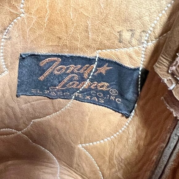 Vintage Tony Lama Black Label pre 1970 Boots Womens Size 7A - Picture 9 of 16